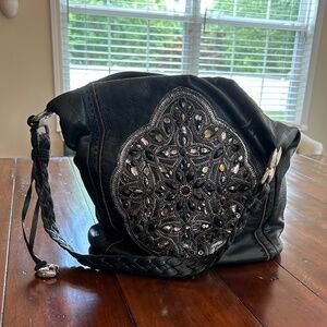 Brighton Black Leather Bag